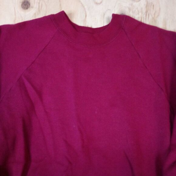 Vintage Fruit of the Loom Blank Crewneck Sweatshirt Red - Picture 1 of 5